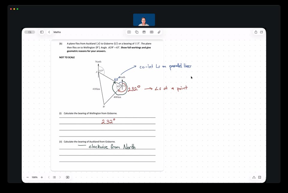 Zoom maths tutoring session